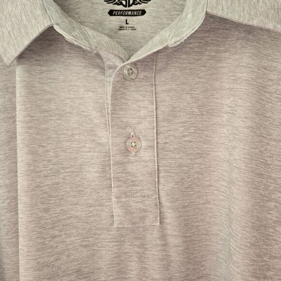 Straight Down Performance Golf Polo Mens sz Large Gray Fairbanks Ranch - Picture 3 of 10
